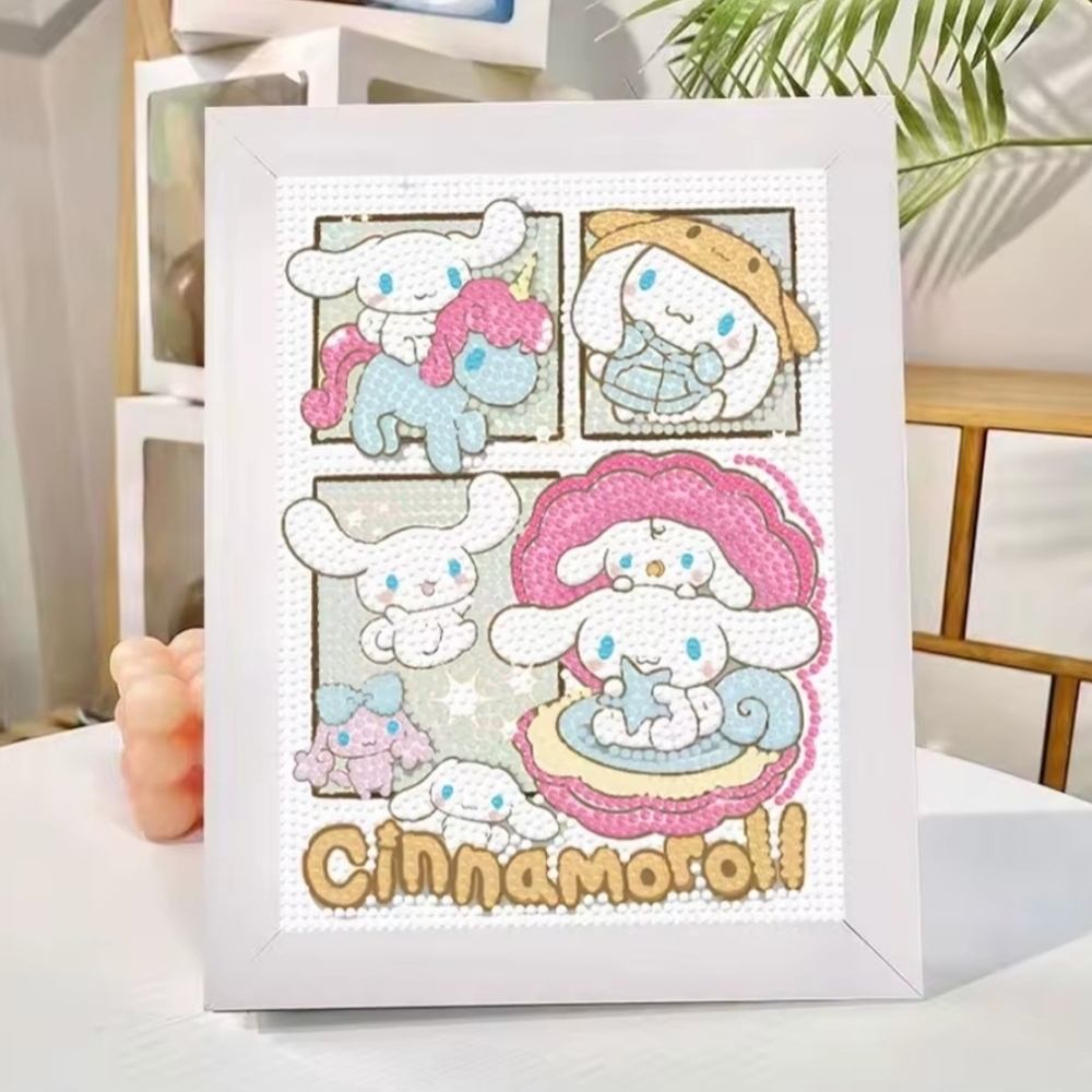 Brand New DIY Cinnamoroll & Friends Diamond Beads Art With Frame